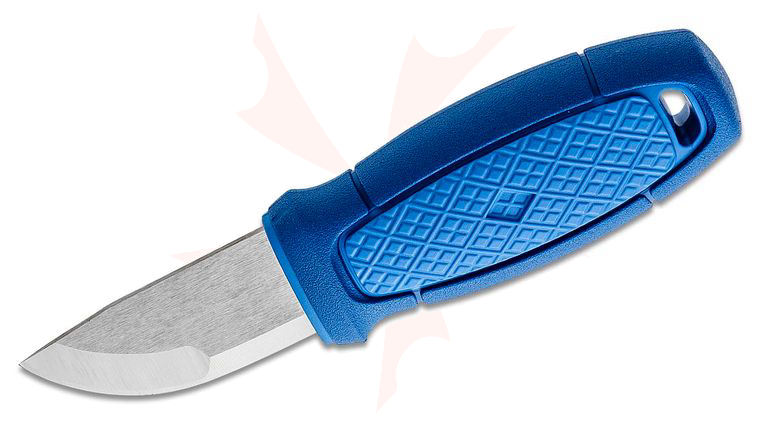 Morakniv Eldris Pocket-Size Neck Knife Kit Fixed 2.2 inch 12C27 Blade, Fire Starter, Paracord, Blue Polypropylene Handle