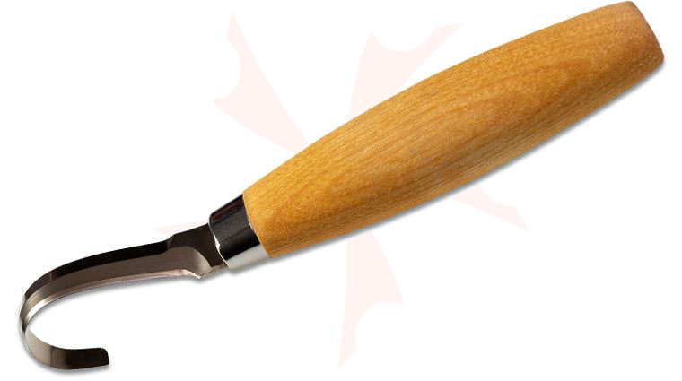 Morakniv Mora of Sweden 164 Left-Handed Hook Knife 2.16 inch 12C27 Stainless Steel Blade, Birch Wood Handle, Vegetable Tanned Leather Sheath