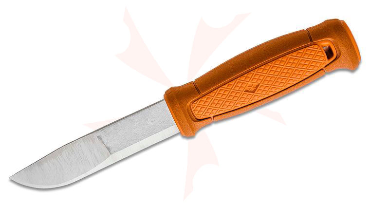 Morakniv Kansbol Utility Knife Fixed 4.3 inch 12C27 Blade, Burnt Orange TPE Handle, Multi-Mount Sheath