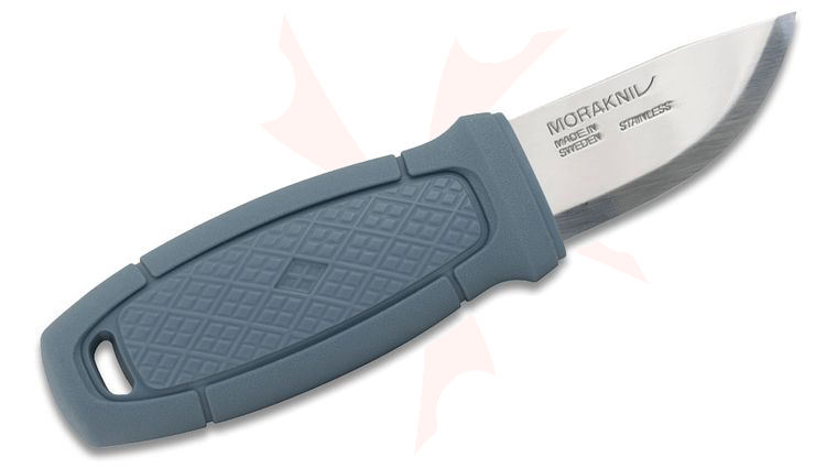 Morakniv Eldris LightDuty Pocket-Size Fixed 2.3 inch Swedish Stainless Steel Blade, Dusty Blue Polymer Handle, Polymer Sheath
