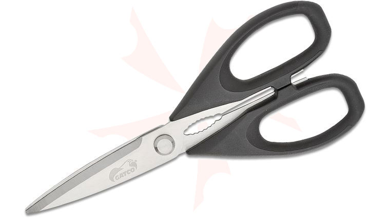 GATCO Everyday Kitchen Utensils Scissors 8.75 inch Overall, Black Rubberized Handles