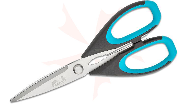 GATCO Everyday Kitchen Utensils Scissors 8.75 inch Overall, Teal Rubberized Handles