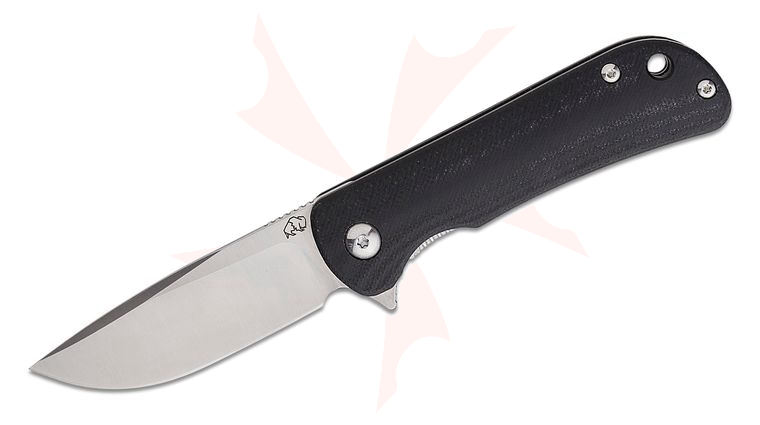 Gear for Life Fast Eddie V1.0 Flipper Knife 2.8 inch VG10 Satin Drop Point Blade, Black G10 Handles