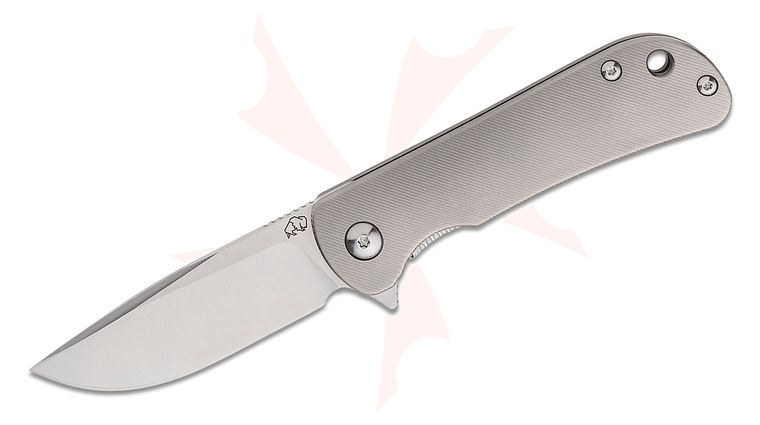 Gear for Life Fast Eddie V1.0 Flipper Knife 2.8 inch VG10 Satin Drop Point Blade, Titanium Handles