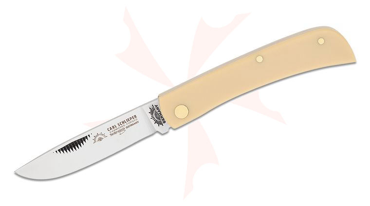 German Eye Sodbuster Jr. 3.5 inch Closed Yellow Celluloid Handles