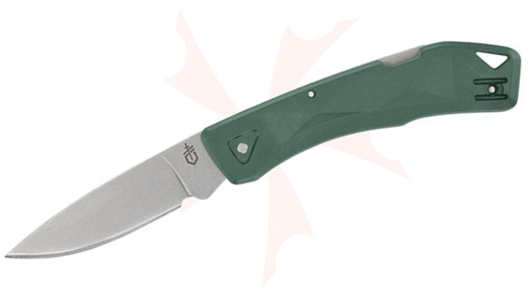 Gerber LST Ultra Lockback Folding Knife 2.7 inch Stonewashed Drop Point Blade, Baltic Haze Green GFN Handles