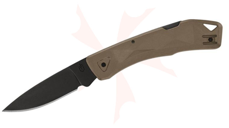 Gerber LST Ultra Lockback Folding Knife 2.7 inch Black Drop Point Blade, Coyote Brown GFN Handles