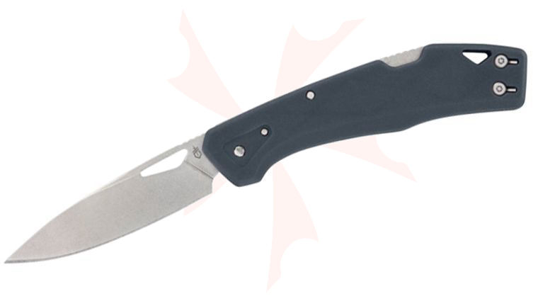 Gerber LST Clip Lockback Folding Knife 2.5 inch Stonewashed Clip Point Blade, Urban Blue GFN Handles