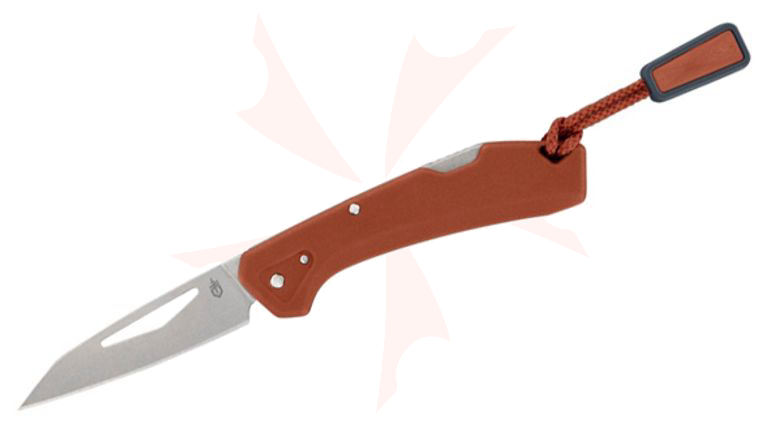 Gerber LST Mini Lockback Folding Knife 1.9 inch Stonewashed Modified Wharncliffe Blade, Burnt Orange GFN Handles