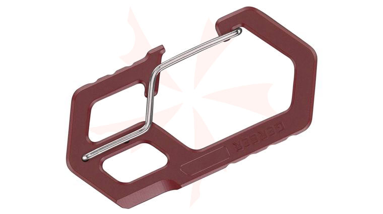 Gerber Carabiner Keychain Multi-Tool, Drab Red Stainless Steel