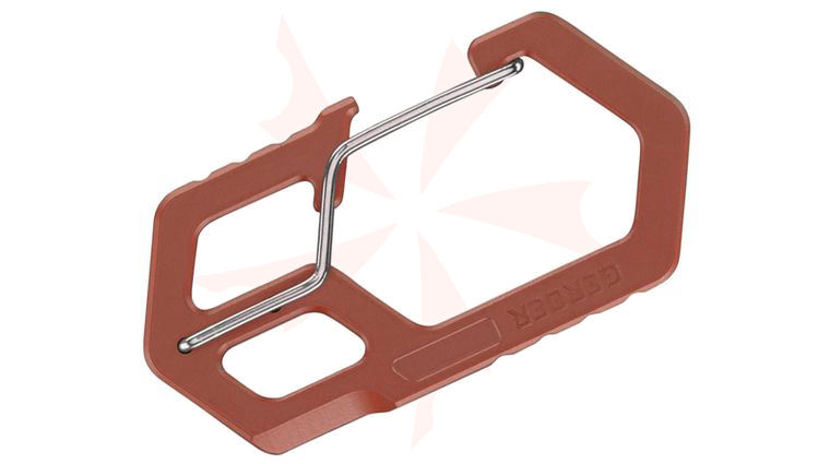 Gerber Carabiner Keychain Multi-Tool, Burnt Orange Stainless Steel