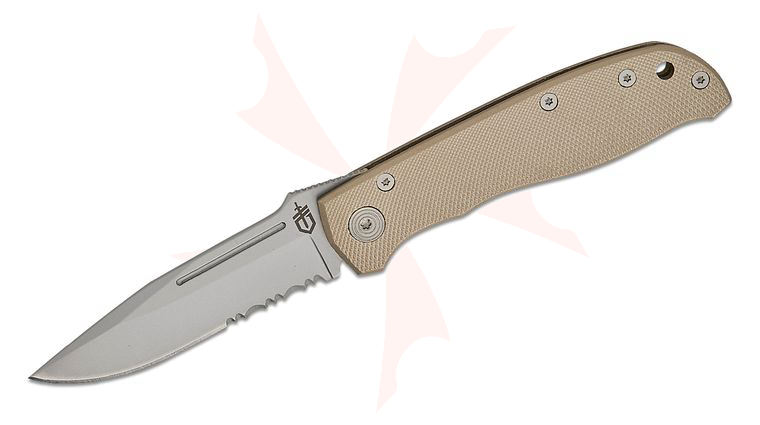 Gerber Harsey Air Ranger Folding Knife 3.3 inch Bead Blast Clip Point Combo Blade, Gray Aluminum Handles