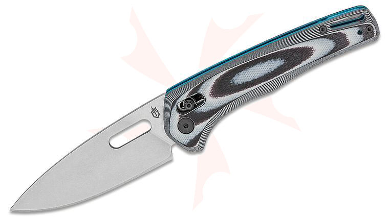 Gerber Sumo Pivot Lock Folding Knife 3.875 inch 7Cr17M0V Stonewashed Spear Point Blade, Black and Gray Layered G10 Handles