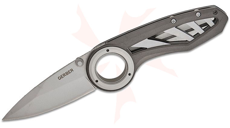 Gerber Remix Liner Lock Folding Knife 2.9 inch Plain Blade, Finger Hole