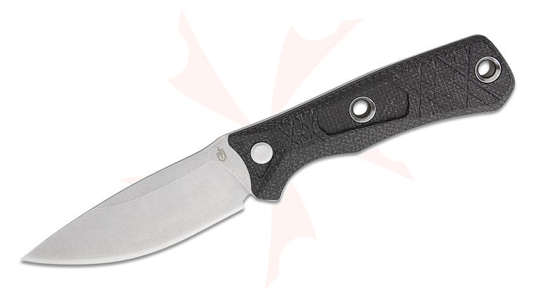 Gerber Convoy Fixed Blade Knife 3.9 inch 440A Stonewashed Drop Point, Micarta Handle, GFN Sheath