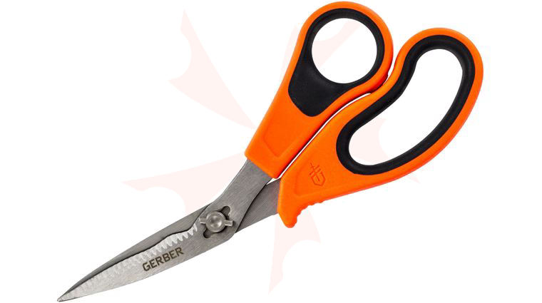 Gerber Vital Take-a-Part Shears, Orange Rubberized Handles, Nylon Sheath