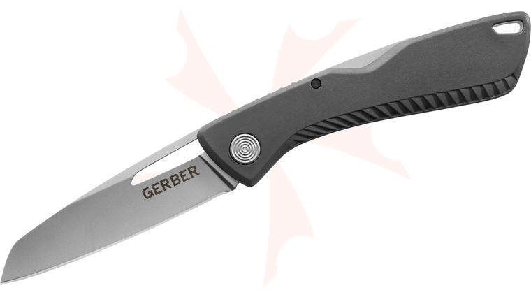Gerber Shark Belly Folding Knife 3.2 inch Satin Plain Blade, Gray GFN Handles