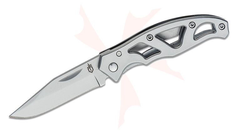 Gerber 22-08485 Paraframe Mini Folding Knife 2.22 inch Plain Blade, Stainless Steel Handles