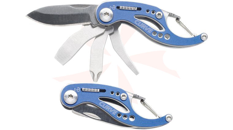 Gerber Curve (Blue) Keychain Size Mini Multi-Tool 2.25 inch Closed