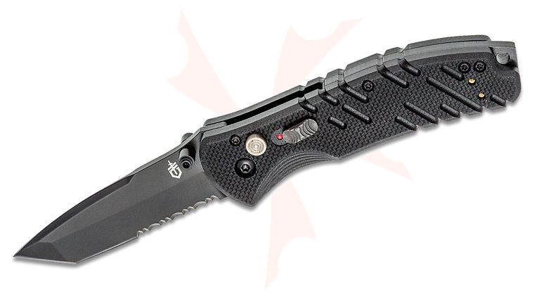 Gerber Propel AO Assisted Folding Knife 3.5 inch Black Tanto Combo Blade, G10 Handles