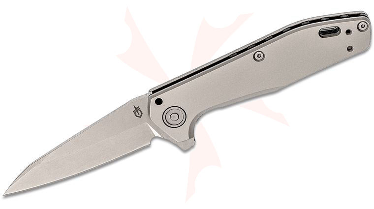 Gerber Fastball Flipper Knife 3 inch S30V Stonewashed Wharncliffe Blade, Urban Gray Aluminum Handles - USA Made