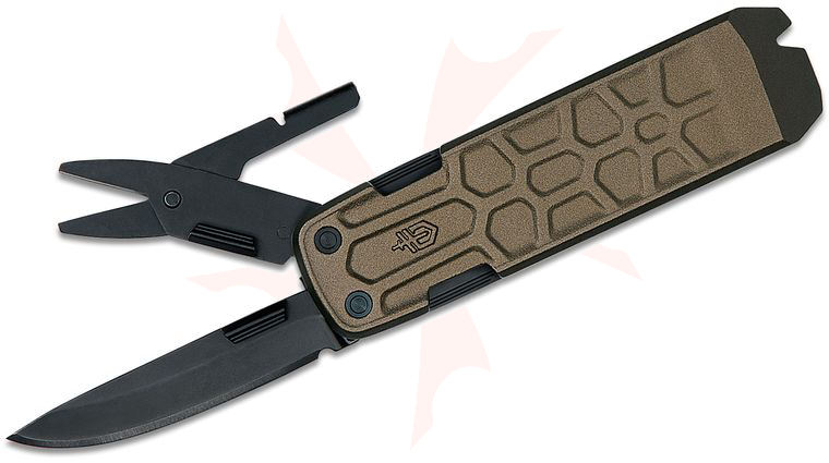 Gerber Lockdown Slim Pry Multi-Function Folding Knife 2.5 inch Plain Blade, Bronze Aluminum Handle
