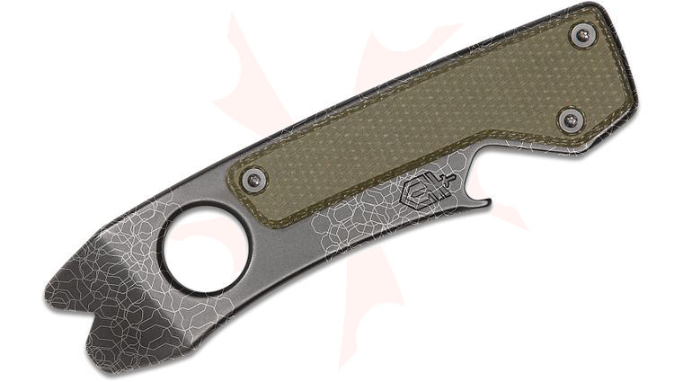 Gerber Chonk Pocket Pry Bar 3.9 inch Overall, Graphite Stainless Steel with Green Micarta Inlay