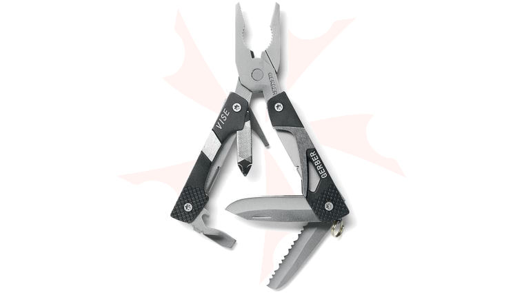 Gerber Vise Keychain Size Mini Multi-Tool 2.4 inch Closed, Black (31-000021)