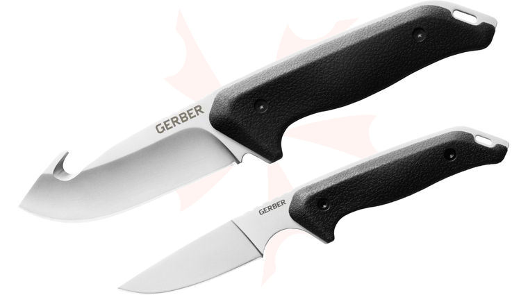 Gerber Moment Field Dress Kit Fixed Caping and Guthook Knives, Nylon Sheath