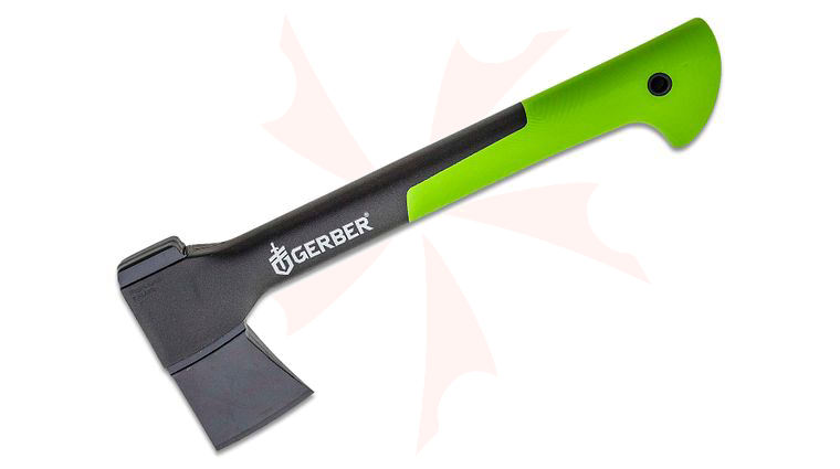 Gerber 14 inch Hatchet Outdoor Axe, Green GFN Handle, Green Sheath