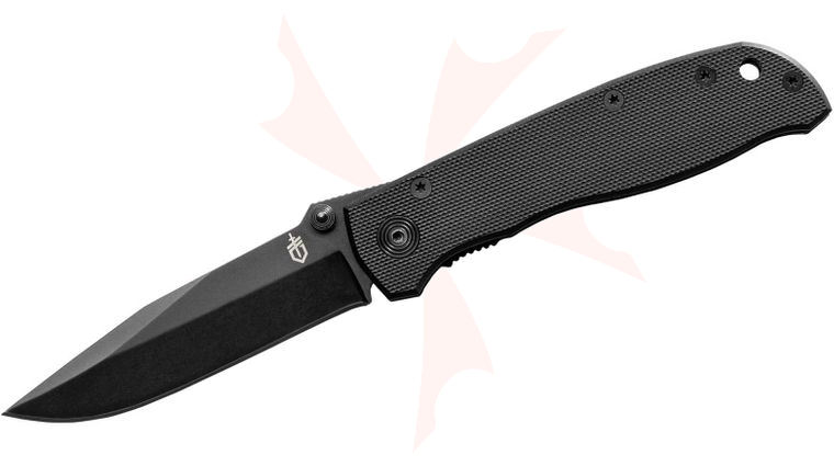 Gerber Air Ranger Folding Knife 3.3 inch Black Plain Blade, Black G10 Handles