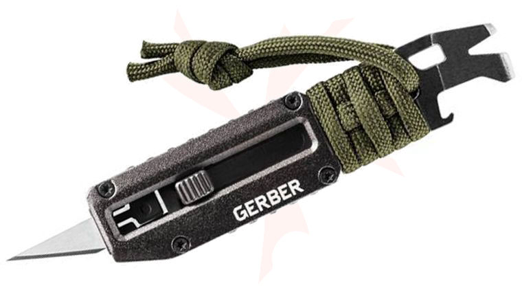 Gerber Prybrid X Mini Multi-Function Tool, Replaceable Razor Blade, Onyx Gray Aluminum Handles