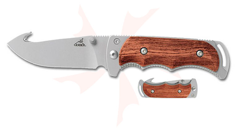 Gerber Freeman Folder Gut Hook Hunter Blade with Nylon Sheath