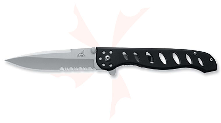 Gerber EVO 3.43 inch Combo Edge Blade Folder Aluminum Handle Pocket Clip