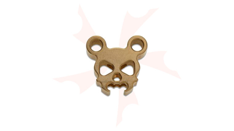 GiantMouse Brass Morbid Mouse Lanyard Bead