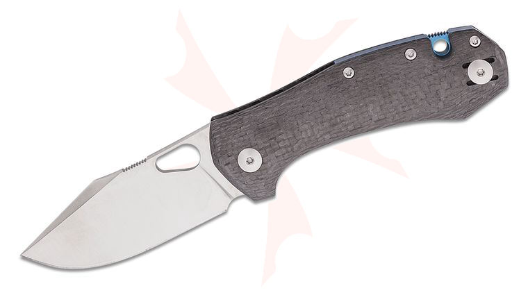 GiantMouse ACE Atelier Folding Knife 2.875 inch Elmax Satin Blade, Carbon Fiber Handles