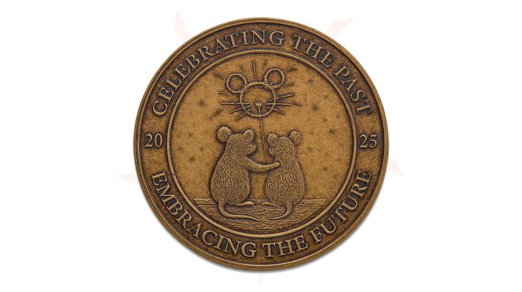 GiantMouse Antique Brass 10 Year Jubilee Coin