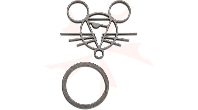 GiantMouse Titaium Pirate Mouse Key Fob