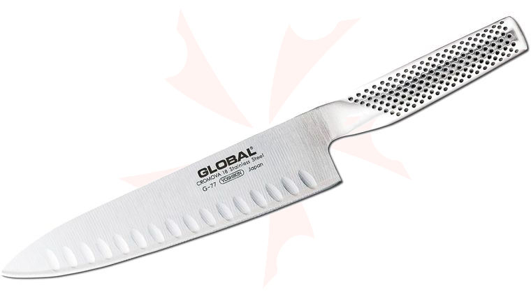 Global G-77 Classic 8 inch Chef's Knife, Hollow Ground