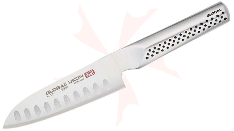 Global GUS-20 UKON 5 inch Santoku Knife, Hollow Ground