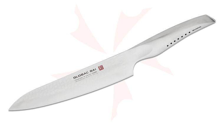 Global SAI-02 Sai Chef's / Carving Knife 8 inch Hammered Blade