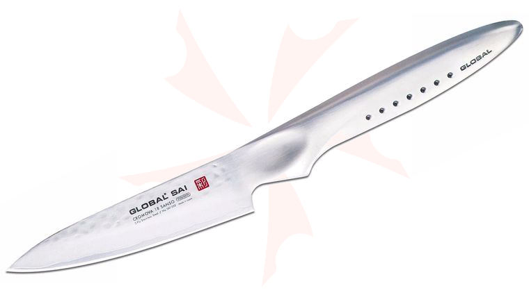 Global SAI-S02 Sai Paring Knife 4 inch Hammered Blade