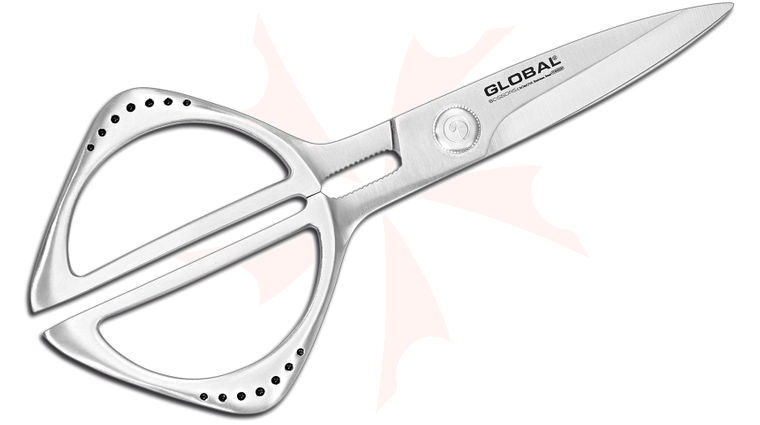 Global GKS-210 Kitchen Shears 3-1/4 inch Blades, Molybdenum/Vanadium Stainless Steel 