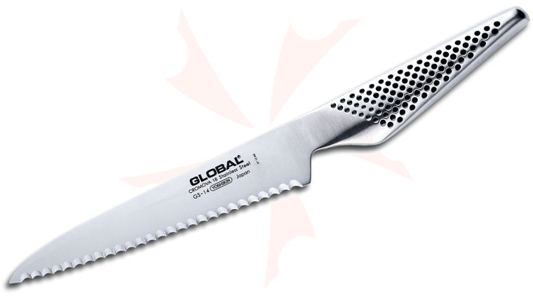 Global GS-14 Kitchen 6 inch Serrated Utility Knife