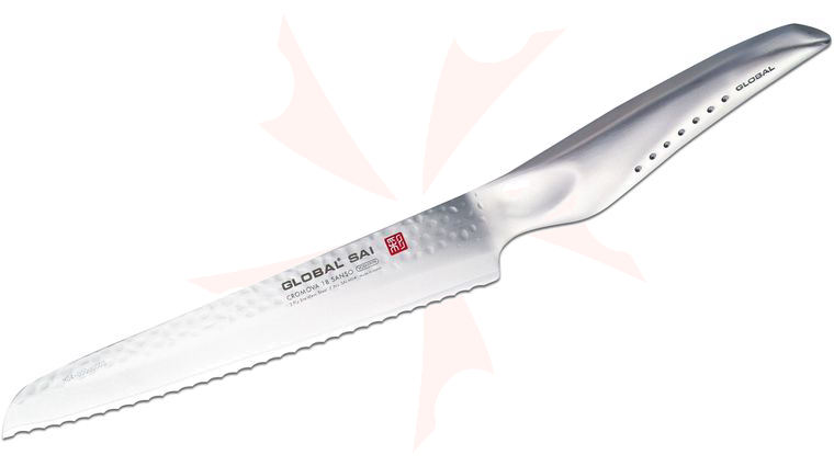Global SAI-M04 Sai Bread / Sandwich Knife 6.5 inch Hammered Blade