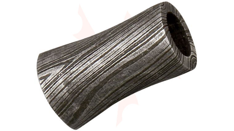 Grindworx Damascus Steel Concave Barrel Bead