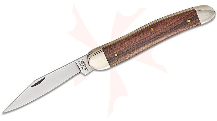 Grohmann #360 Folding Knife 2.88 inch Satin Stainless Steel Clip Point Blade, Rosewood Handles, Nickel Silver Bolsters