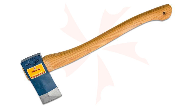 Hults Bruk Agdor 20 inch Splitting Axe, American Hickory Wood Handle, Leather Sheath
