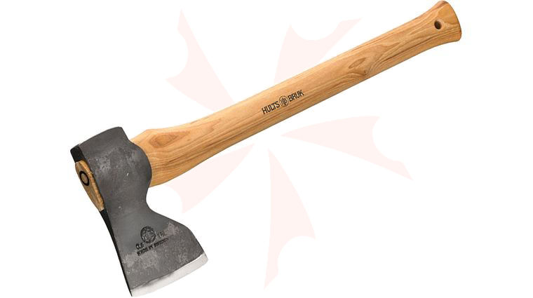 Hults Bruk Premium Tibro 20 inch Carpenter's Axe, Hickory Wood Handle, Leather Sheath