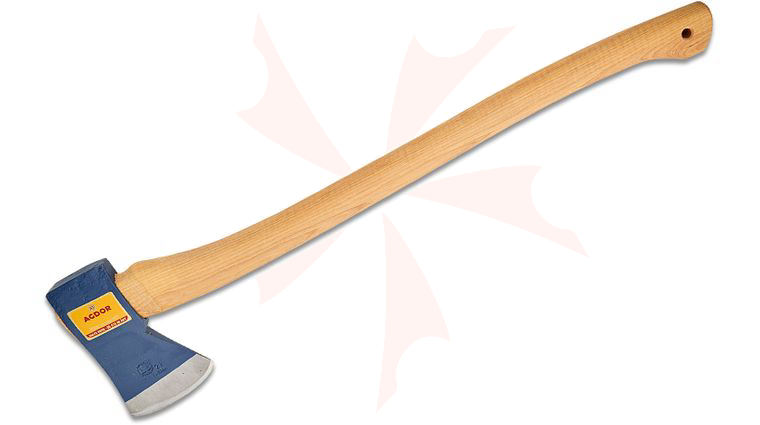 Hults Bruk Agdor 28 inch Montreal Felling Axe, American Hickory Wood Handle, Leather Sheath